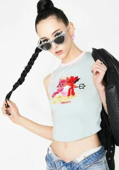 O Mighty Tops Bear Bear Crop Top