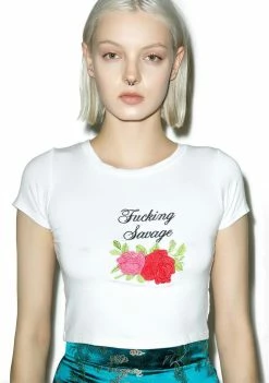 O Mighty Fucking Savage Crop Tee