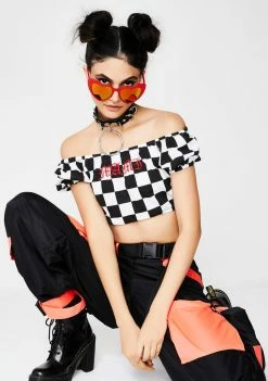 O Mighty Mami Bardot Crop Top