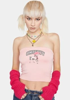 O Mighty Tops Pink Pony Tube Top