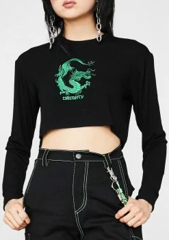 O Mighty Dragon Girl Crop Top