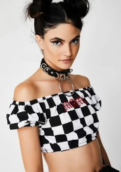 O Mighty Mami Bardot Crop Top