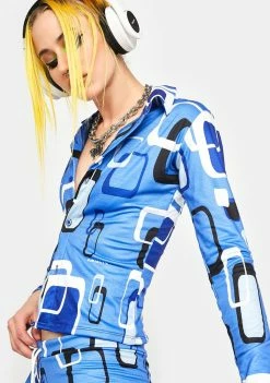 O Mighty Button Up Shirt Blue Telly Shirt