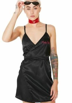 O Mighty Dresses Moody Bitch Silk Wrap Dress