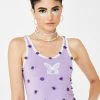 O Mighty Tops Grape Butterfly Flowerbud Tank Top