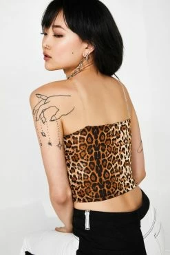 O Mighty Tops Tribal Skinny Leopard Tank