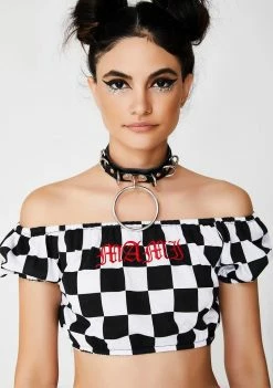 O Mighty Mami Bardot Crop Top