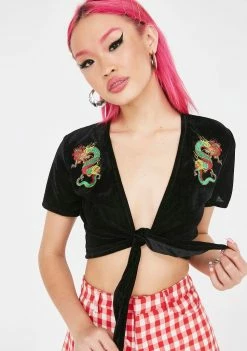 O Mighty Tops OG Dragon Velvet Top
