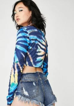 Coupon π O Mighty Tie Dye Button Crop Top π€© 9 O Mighty Tie Dye Button Crop Top