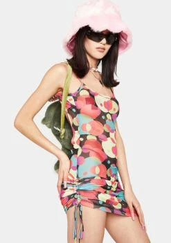 O Mighty Vision Mesh Mini Dress Club Dresses