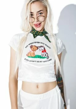 O Mighty Do Whatever You Want Velvet Crop Tee