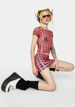 O Mighty Pink Illusion Mini Skirt