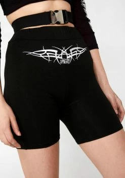 O Mighty Tribal Embroidered Biker Shorts
