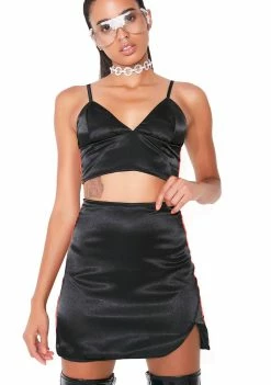 O Mighty Bottoms Midnight Silk Kitten Skirt