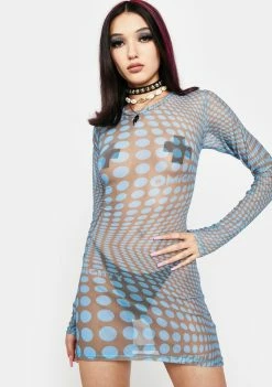 O Mighty Illusion Mesh Mini Dress