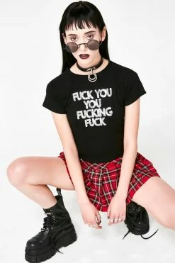 O Mighty FU Cropped Tee Tops