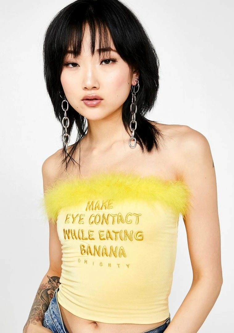 Cheap ❤️ O Mighty Eye Contact Tube Top ✨ 3 O Mighty Eye Contact Tube Top