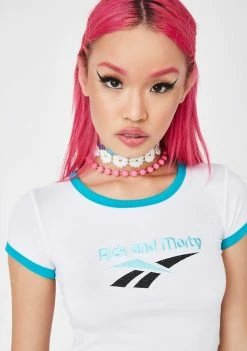 O Mighty Rick And Morty Sports Ringer Tee Tops