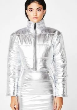 O Mighty Outerwear Platinum Bratitude Puffer Jacket