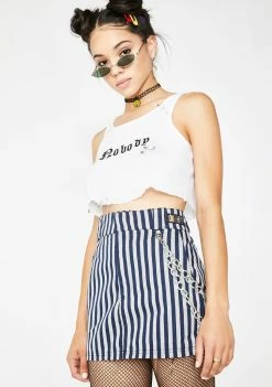 O Mighty Work Stripes Chain Skirt