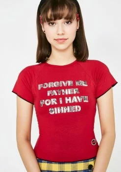 O Mighty Forgive Me Father Baby Tee Tops