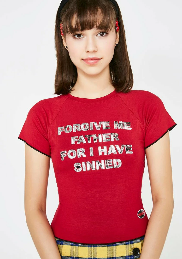 Best deal π O Mighty Forgive Me Father Baby Tee Tops β 3 O Mighty Forgive Me Father Baby Tee Tops