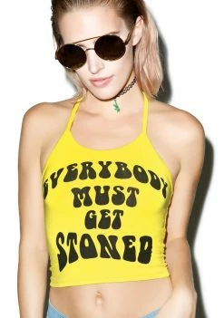 O Mighty Must Get Stoned Halter Top