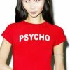 O Mighty Psycho Cropped Tee Tops