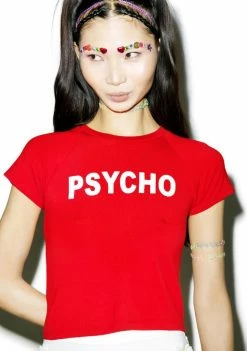 O Mighty Psycho Cropped Tee Tops