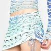 O Mighty Blue Gradient Warp Mini Skirt