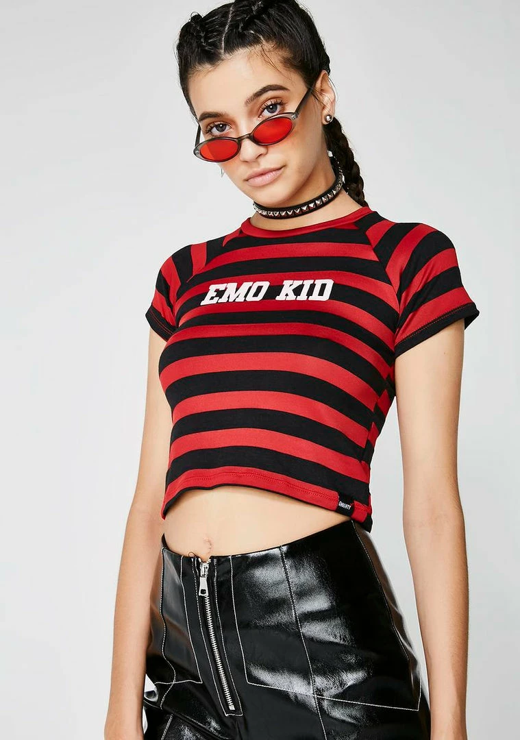 Promo ⌛ O Mighty Emo Kid Crop Tee ✨ 4 O Mighty Emo Kid Crop Tee
