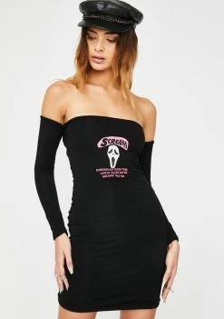 O Mighty Scream Long Sleeve Dress