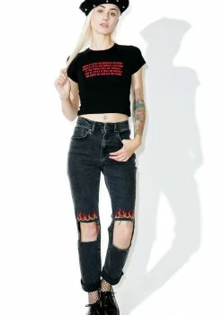 O Mighty Should I Stay Crop Tee