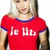 O Mighty Le Tits Ringer Tee Tops