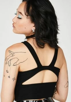 O Mighty Tops Dark That's Hot Cutout Tank