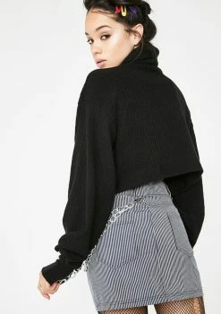 O Mighty Bottoms Pinstripe Chain Skirt