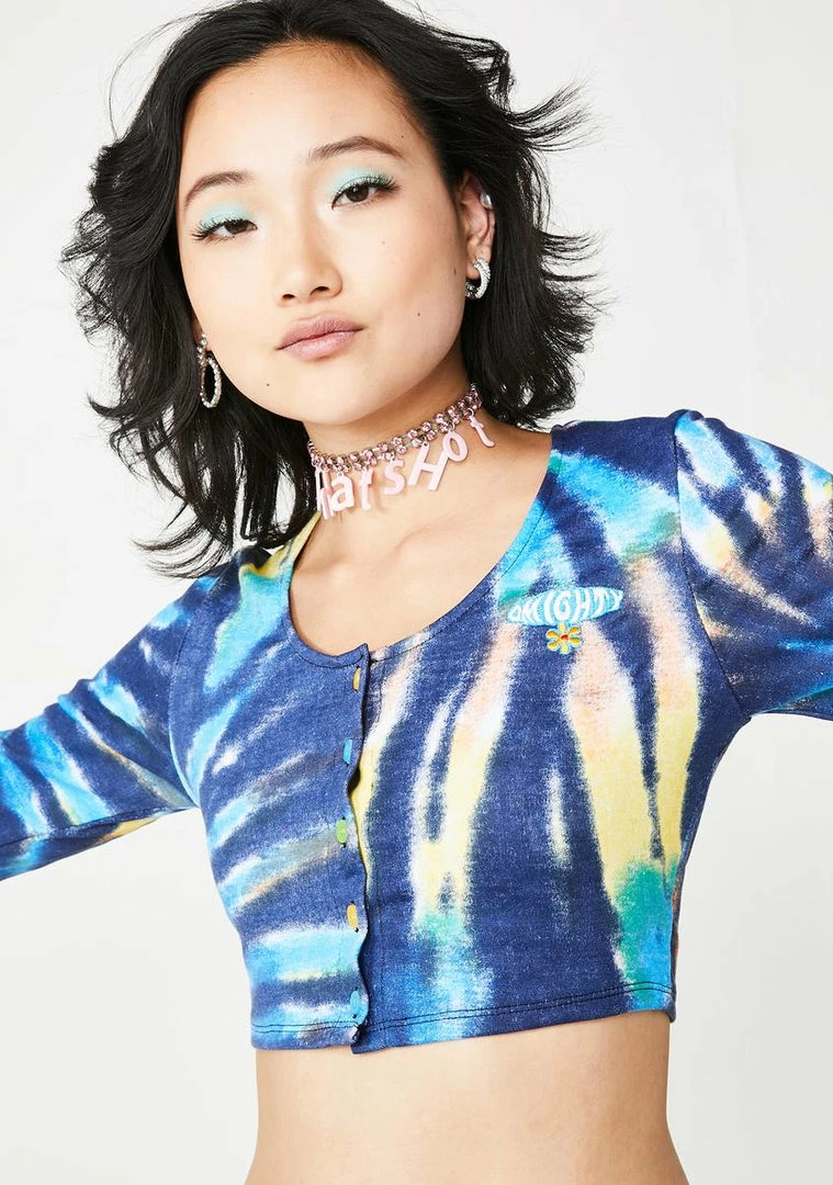 Coupon π O Mighty Tie Dye Button Crop Top π€© 3 O Mighty Tie Dye Button Crop Top