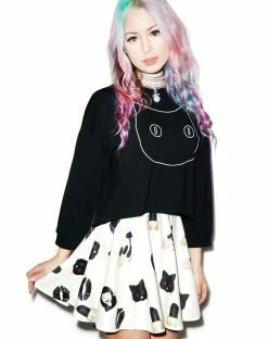 O Mighty Badass Bish Skater Skirt