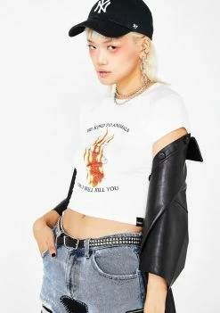 O Mighty Tops Be Kind Crop Tee