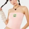 O Mighty Pink Aloha Boob Tube Tube Top