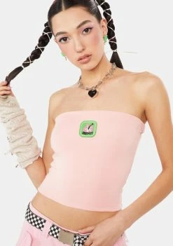 O Mighty Pink Aloha Boob Tube Tube Top