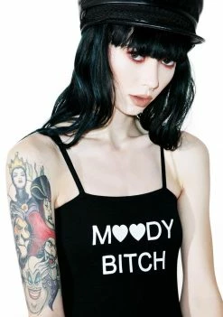 O Mighty Moody Bitch Bodysuit Tops