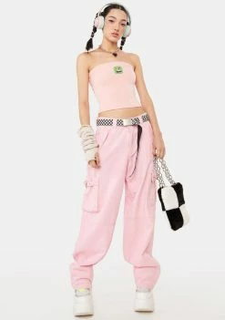 O Mighty Pink Aloha Boob Tube Tube Top