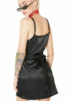 O Mighty Dresses Moody Bitch Silk Wrap Dress