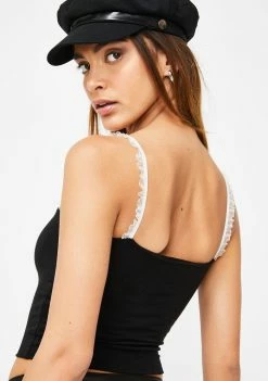 O Mighty Dice Rhinestone Ruffle Tank