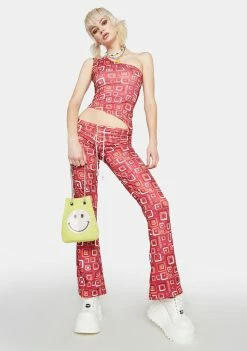 O Mighty Tops Lipstick Cubby One Shoulder Top