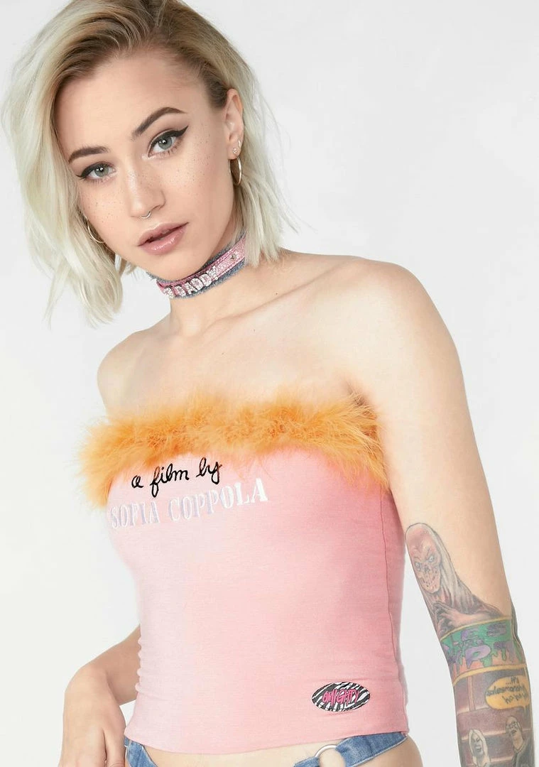 Buy π O Mighty A Film By Sofia Coppola Marabou Tube Top π 4 O Mighty A Film By Sofia Coppola Marabou Tube Top