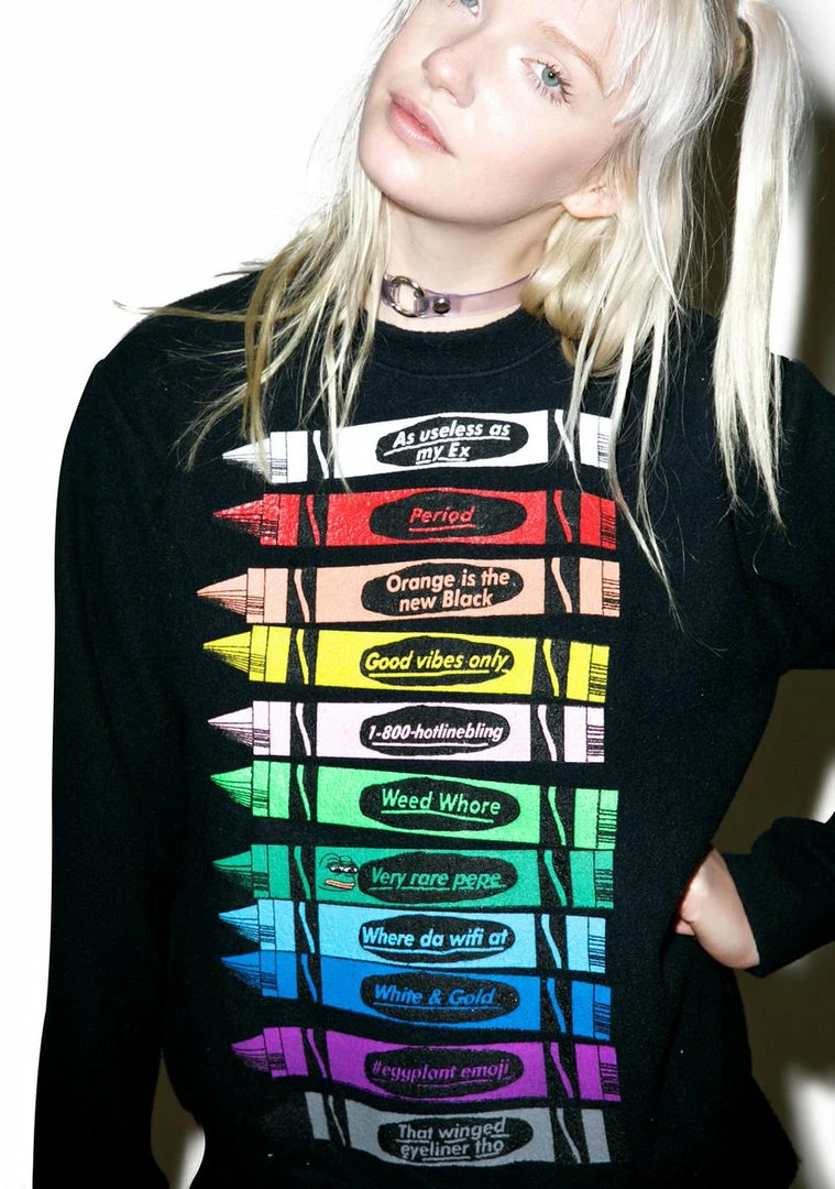 Cheapest π€© O Mighty OG Crayon Sweater Tops π― 3 O Mighty OG Crayon Sweater Tops