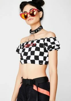 O Mighty Mami Bardot Crop Top