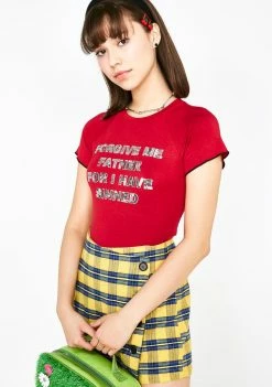 O Mighty Forgive Me Father Baby Tee Tops